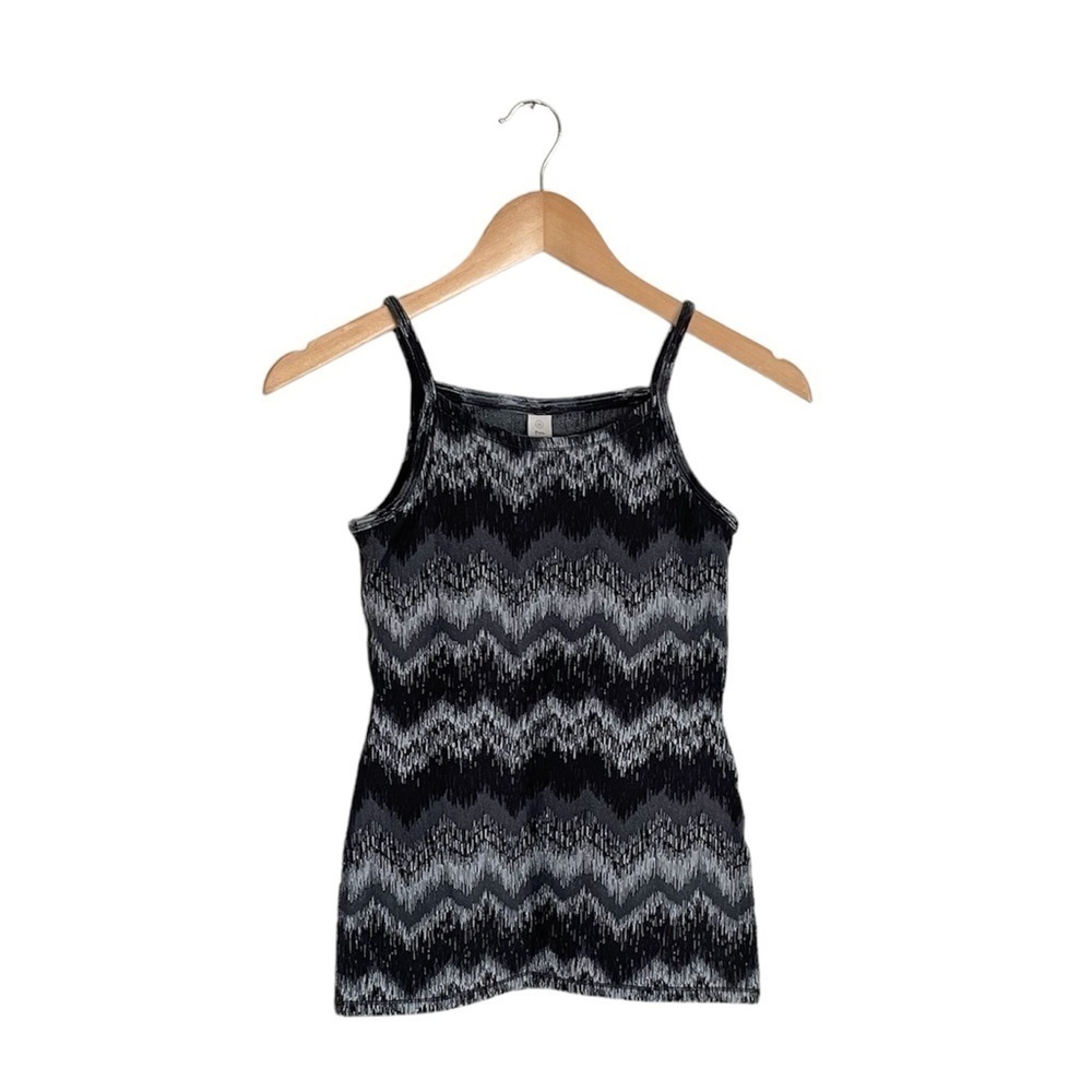 Ivivva by Lululemon Girls Activewear Printed Cami Tank Top 12 Black Silver